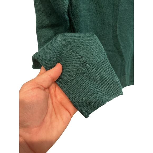 Vintage Moffat Woolens Womens New Wool Sweater Size Medium Large Hunter Green - Picture 7 of 8